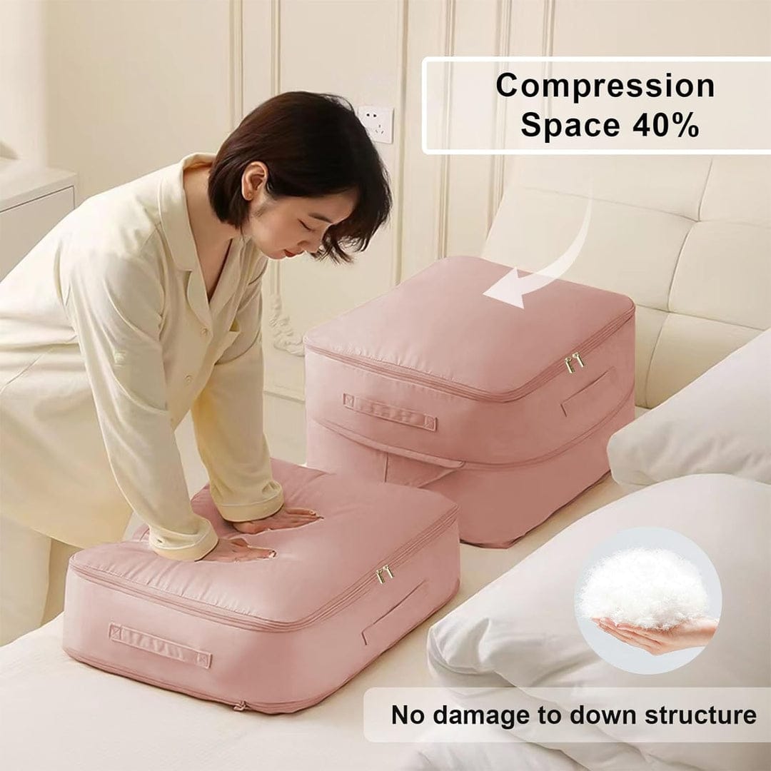 Storage Space Saving Self Compression Organizer